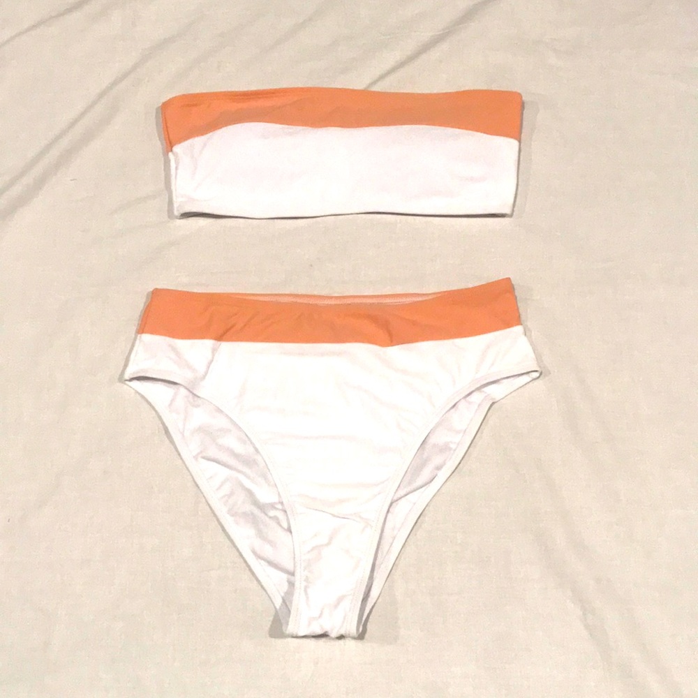 Pink Lily Color Block 2 Pc Swimsuit